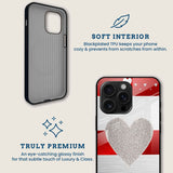Glitter Heart Mobile Back Cover Brand Image