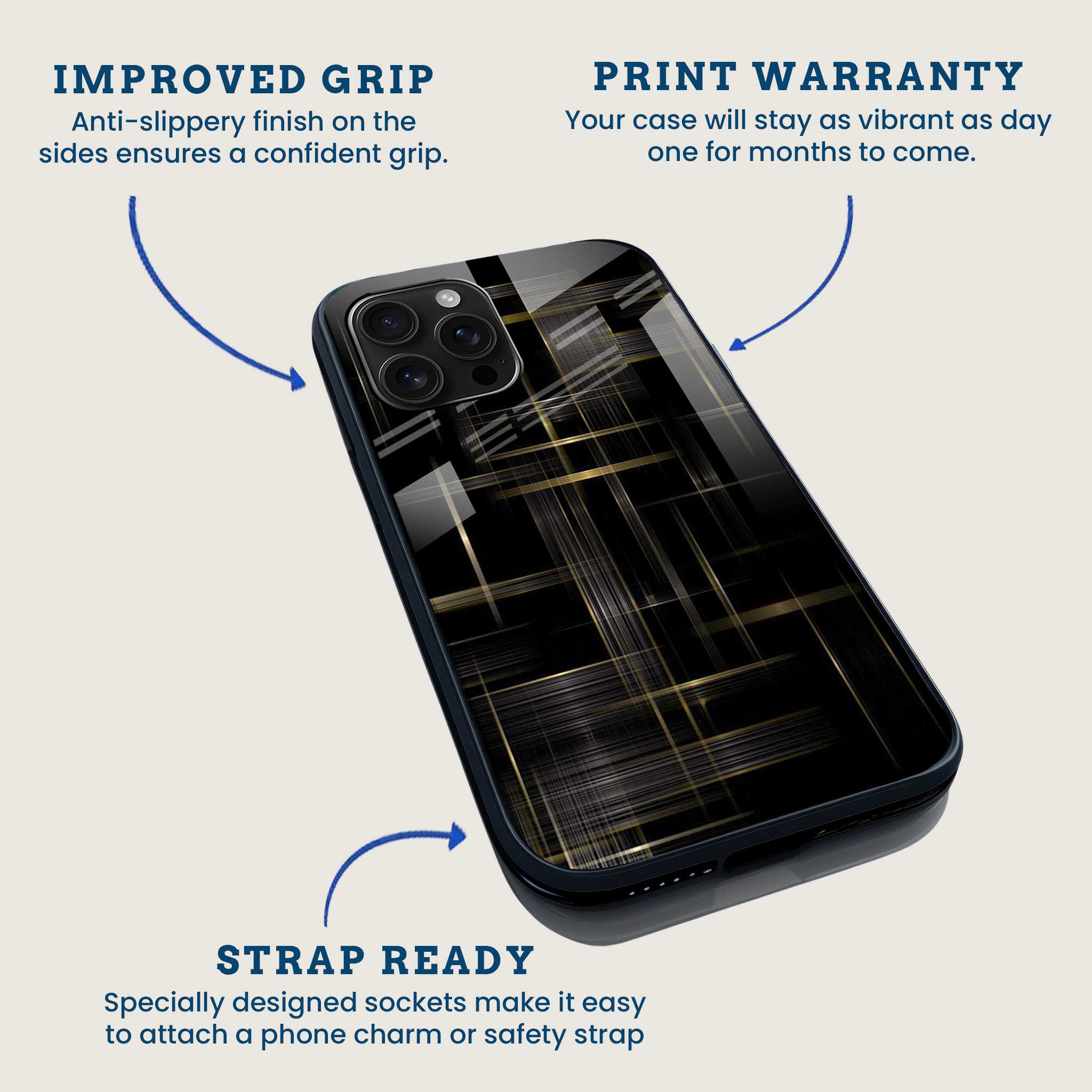 Gold Shimmer Mobile Back Cover Feature Image