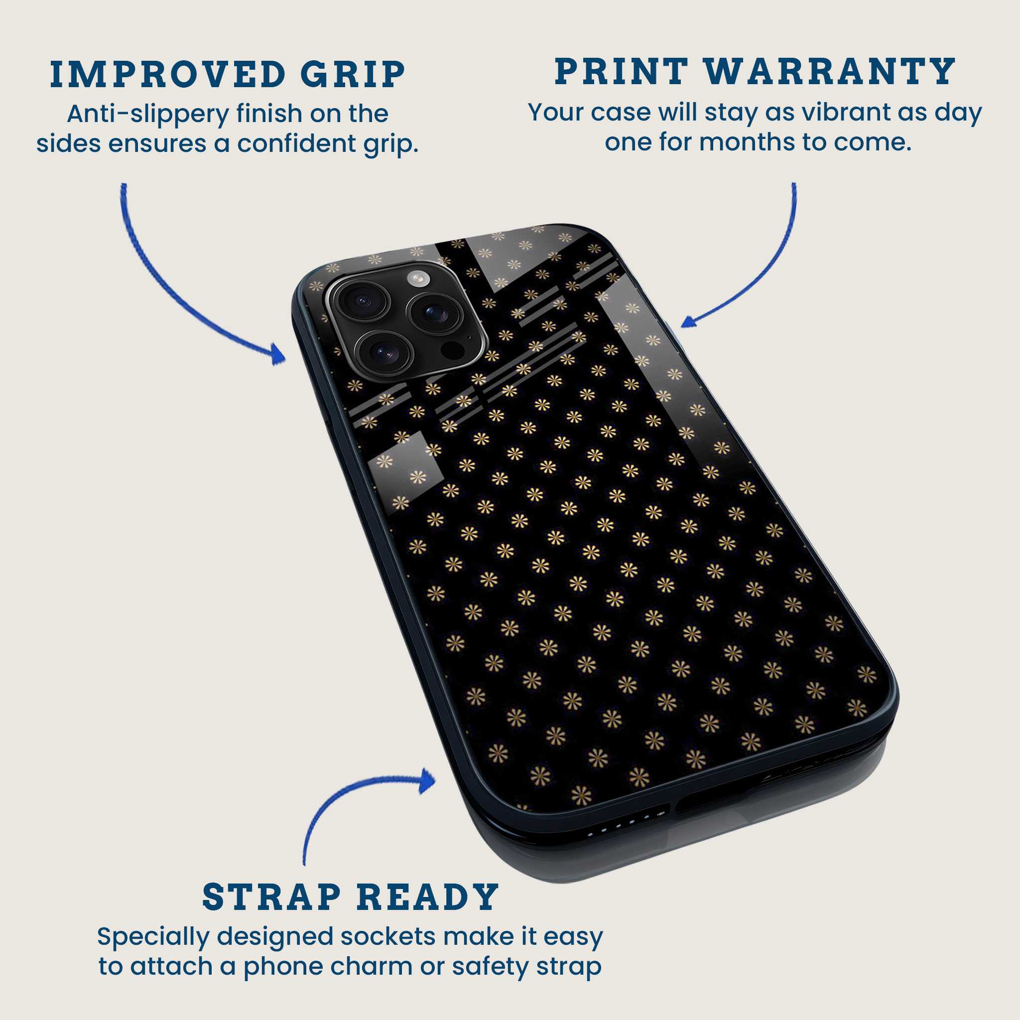 Gold Starburst Mobile Back Cover Feature Image