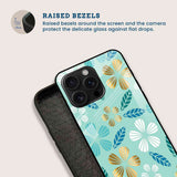 Golden Floral Mobile Back Cover Bezel Image