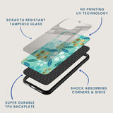Golden Floral Mobile Back Cover Layer Image