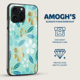 Golden Floral Mobile Back Cover Side Image