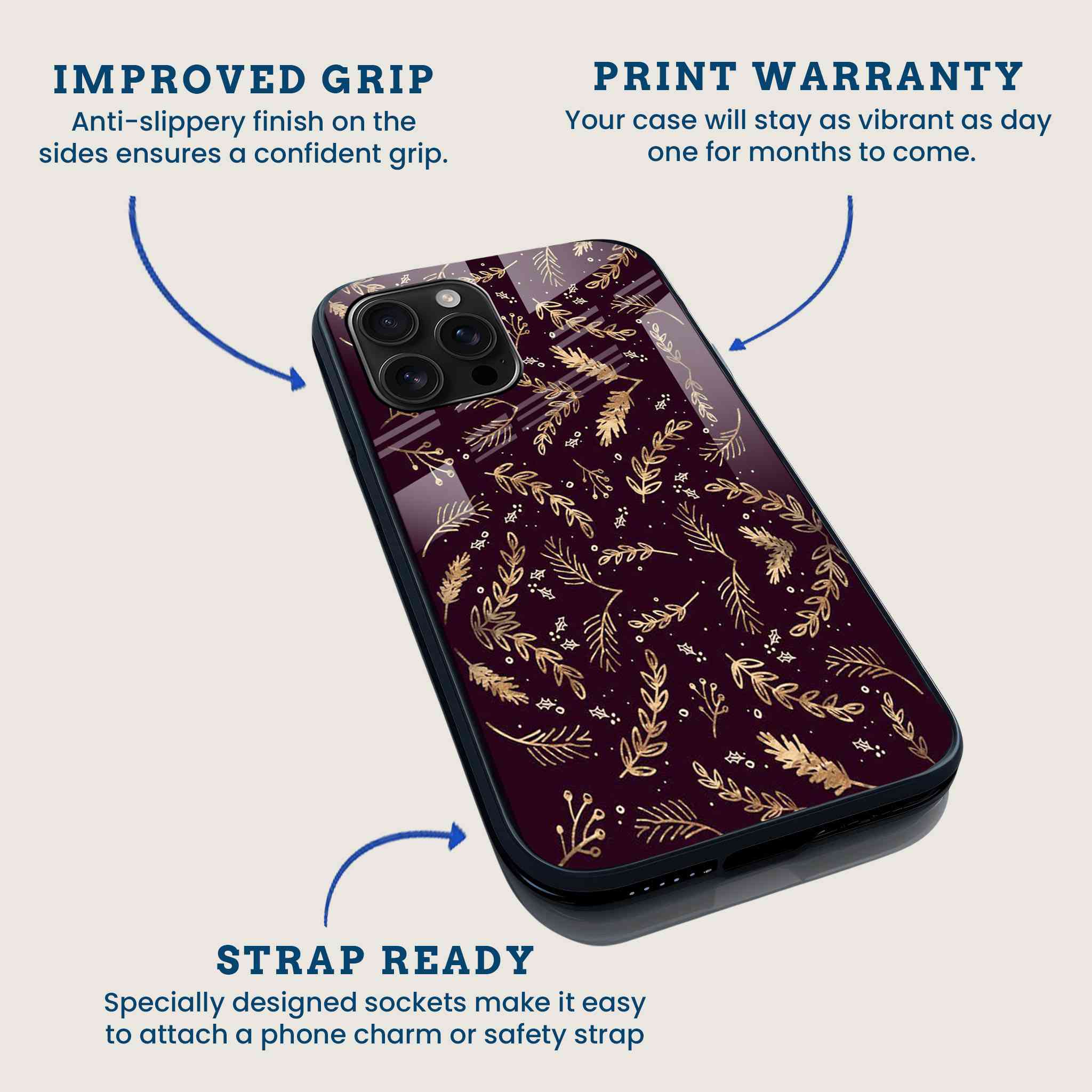Golden Leaves Mobile Back Cover Feature Image