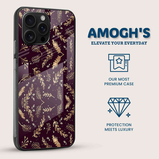 Golden Leaves Mobile Back Cover Side Image