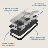 Gray Puzzle Mobile Back Cover Layer Image