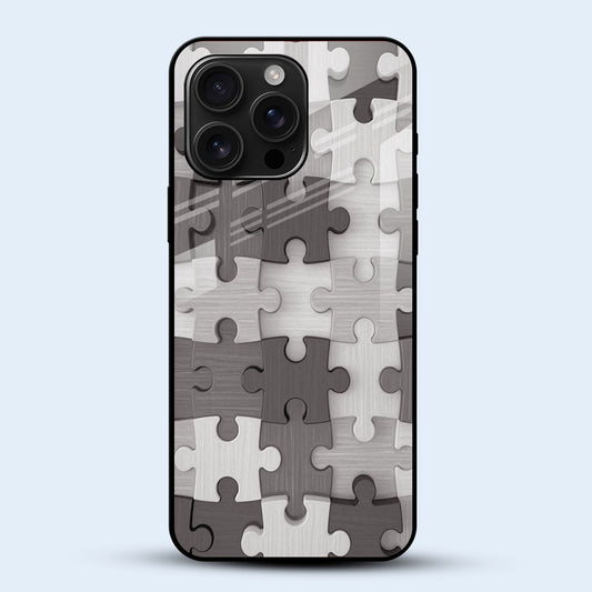 Gray Puzzle Mobile Back Cover Main Image