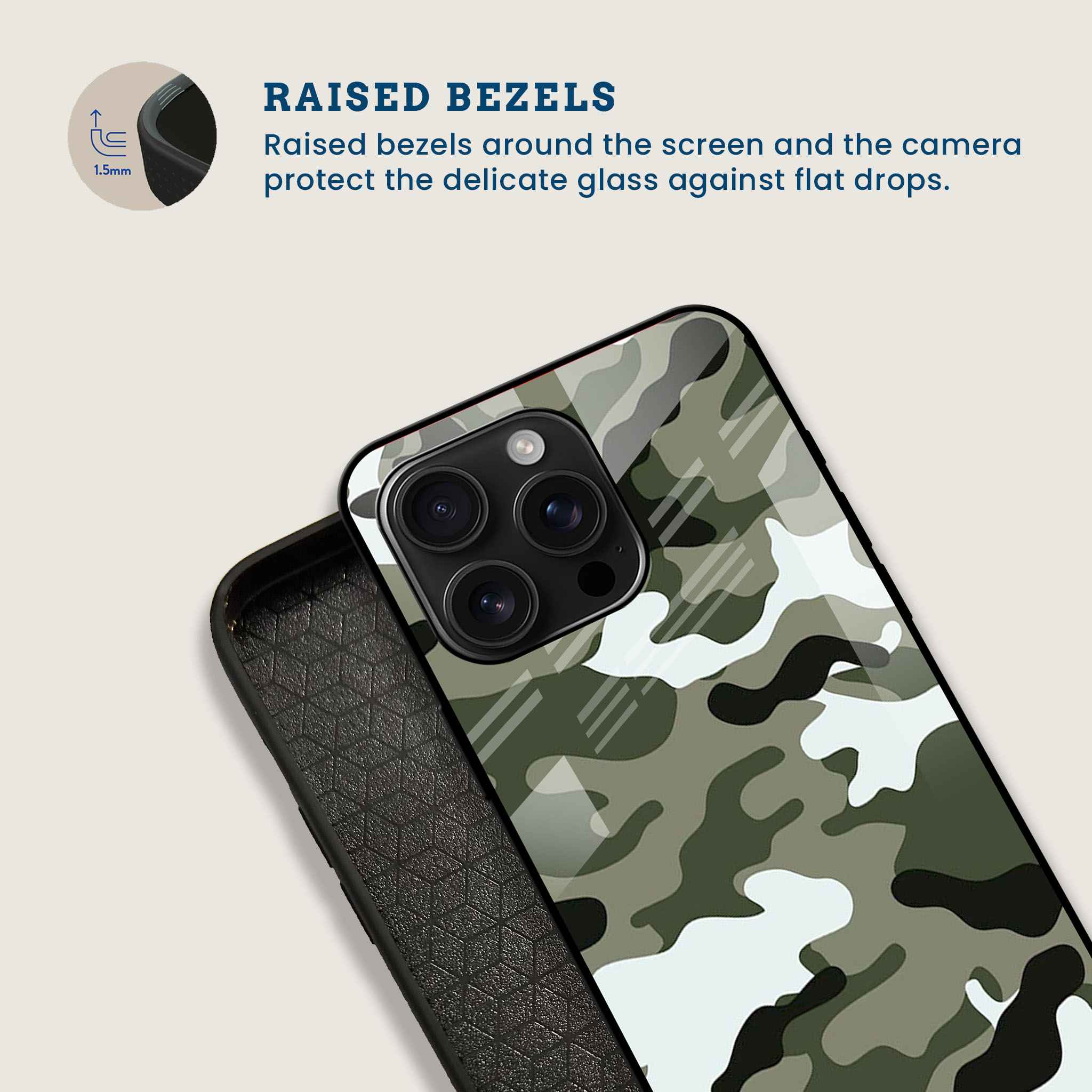 Green Camo Mobile Back Cover Bezel Image