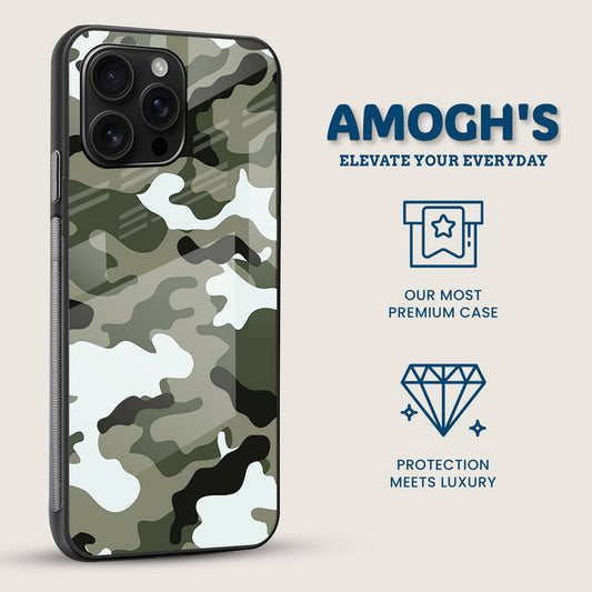 Green Camo Mobile Back Cover Side Image