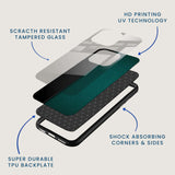Green Leather Mobile Back Cover Layer Image