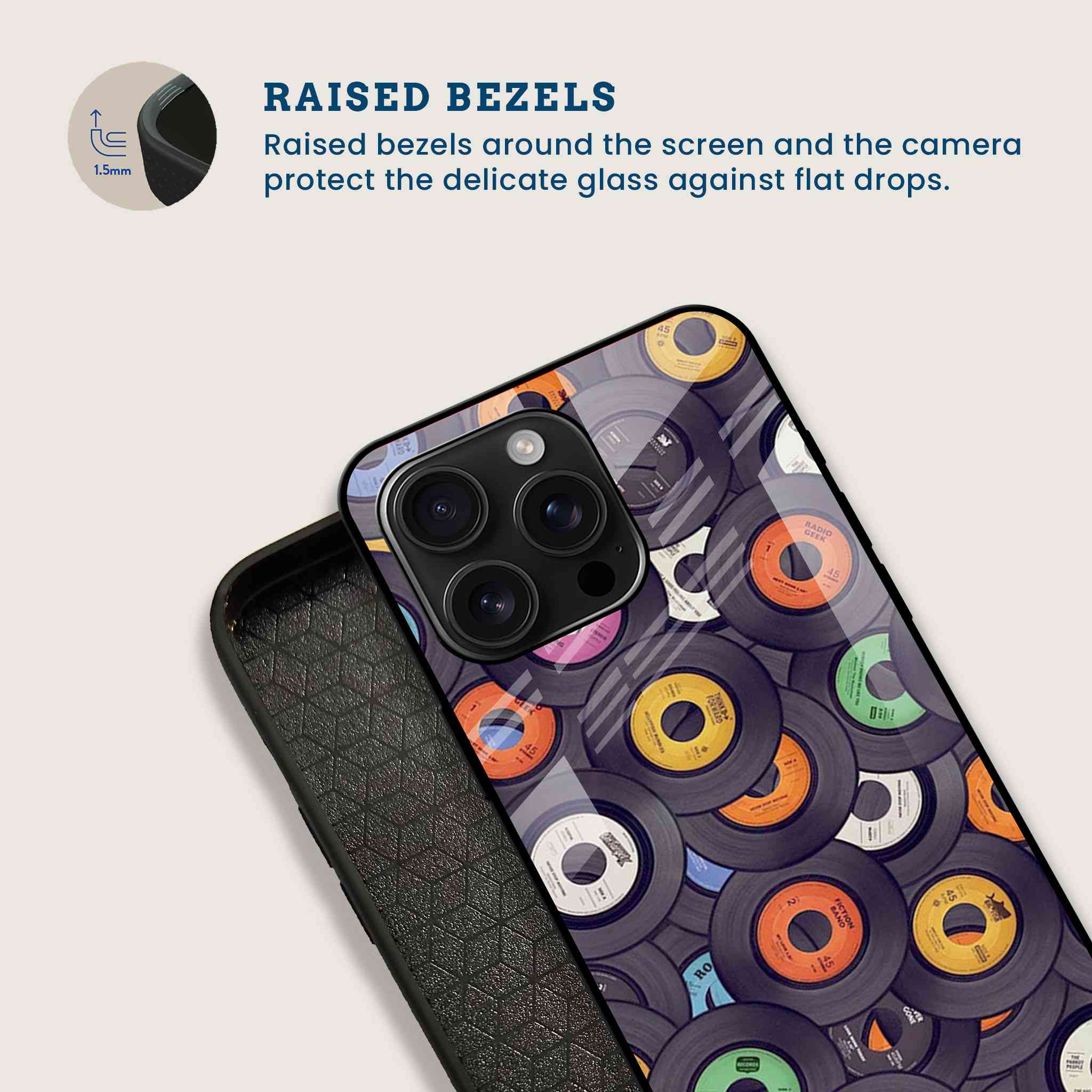 Groovy Tunes Vinyl Mobile Back Cover Bezel Image