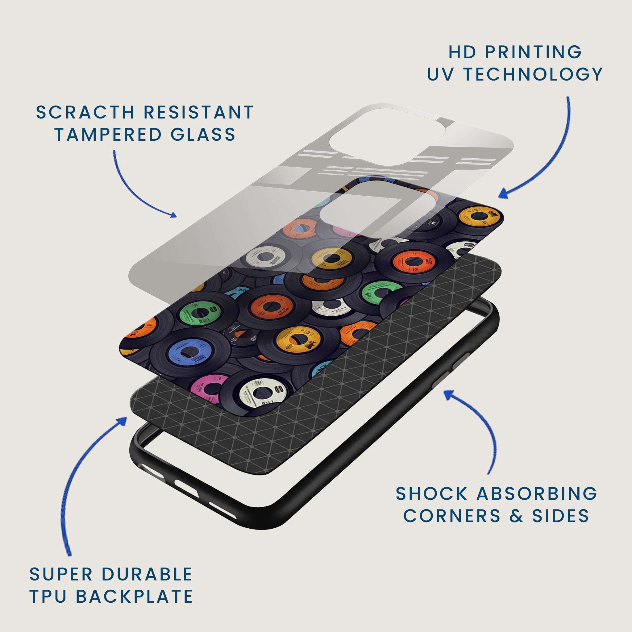Groovy Tunes Vinyl Mobile Back Cover Layer Image