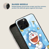 Happy Doraemon Mobile Back Cover Bezel Image