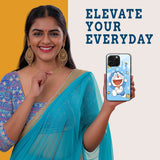Happy Doraemon Mobile Back Cover Woman Image