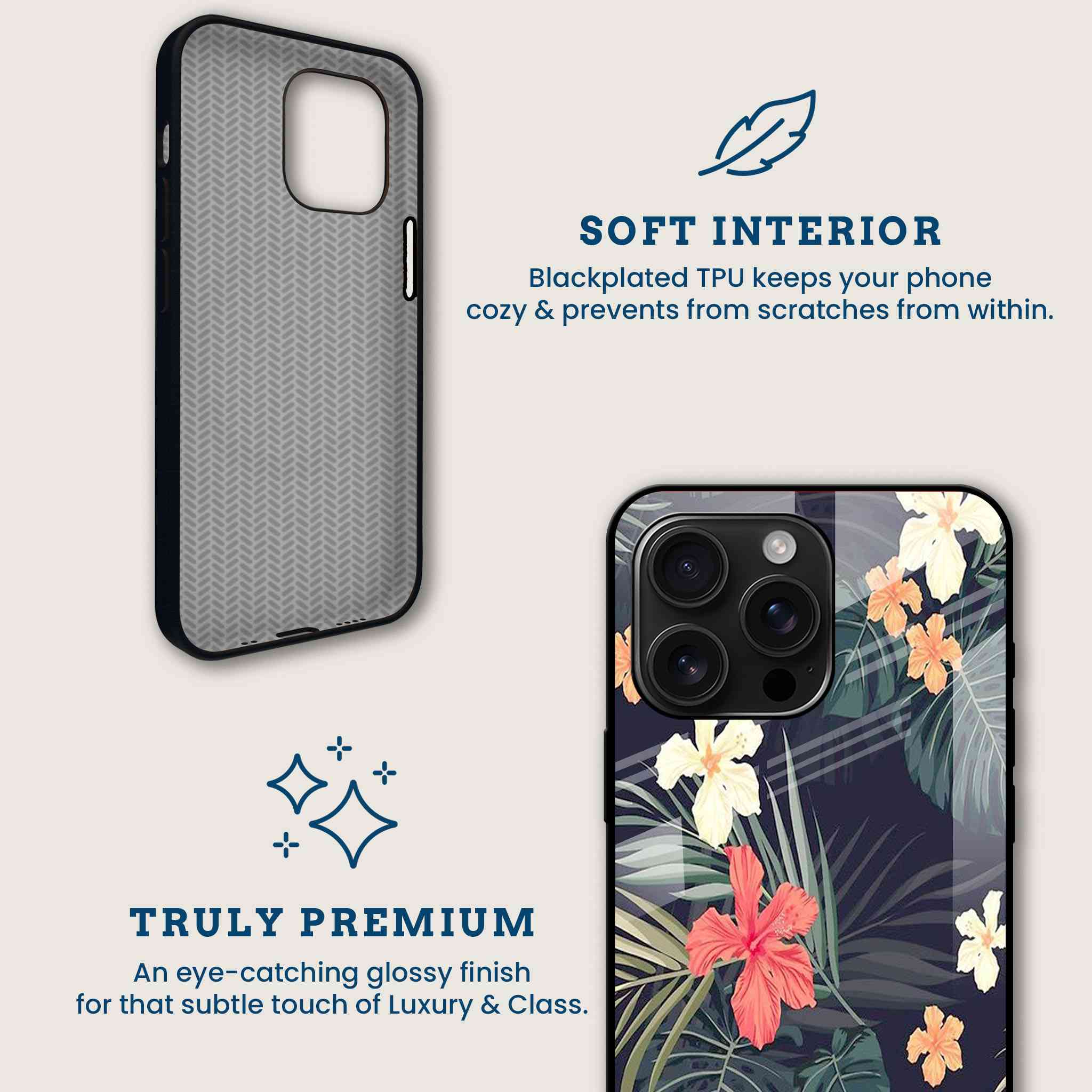 Hibiscus Night Mobile Back Cover Brand Image