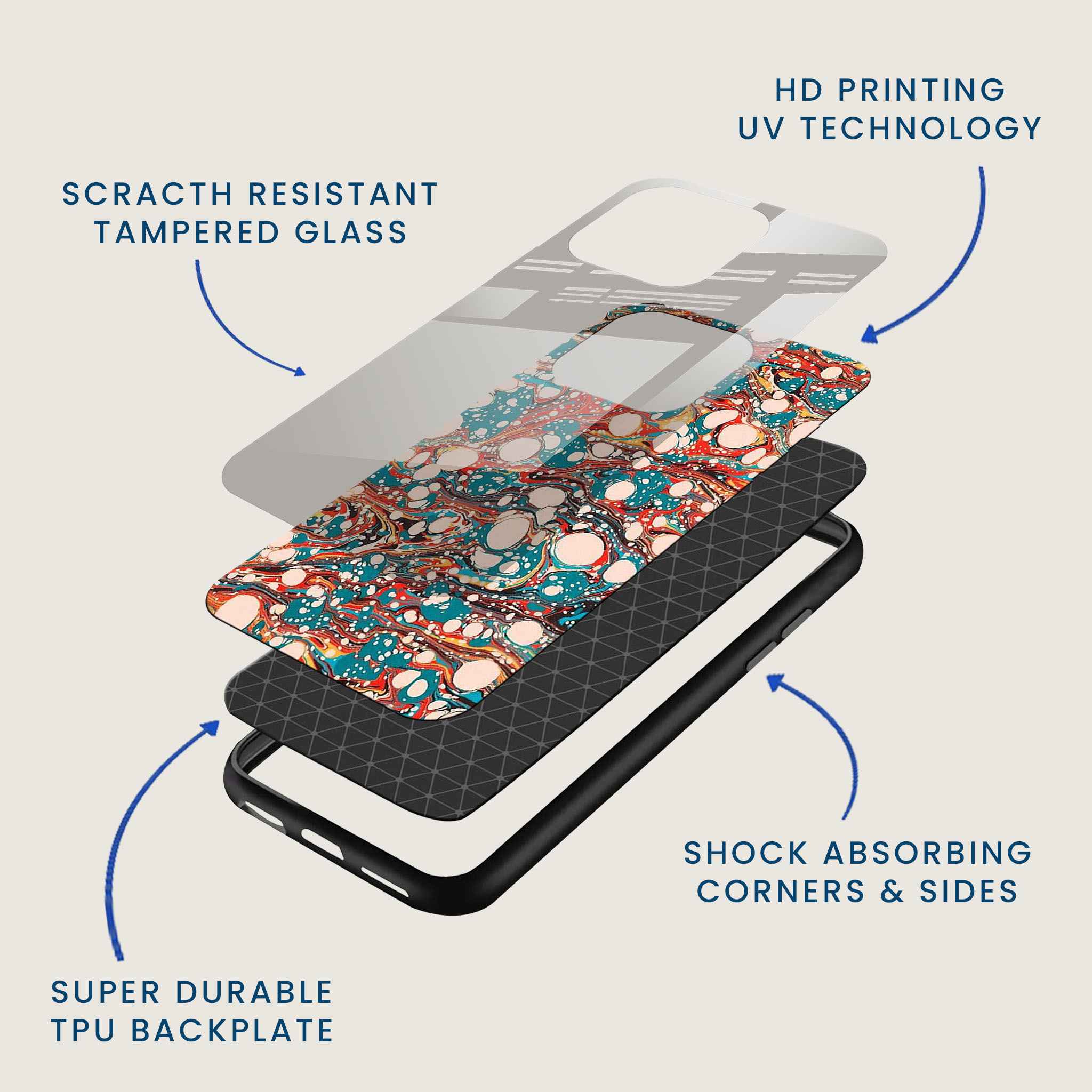 Hydro Drip Artistic Mobile Back Cover Layer Image