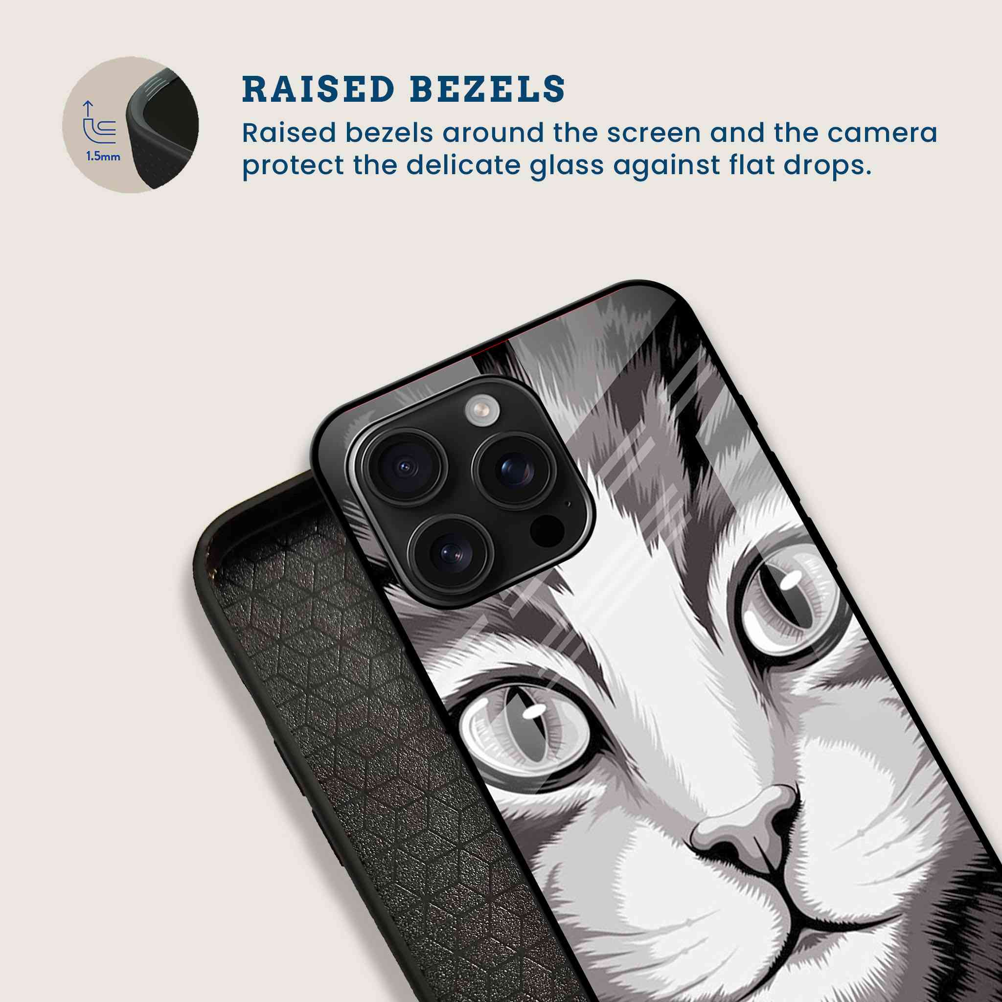Hypnotic Cat Eyes Mobile Back Cover Bezel Image