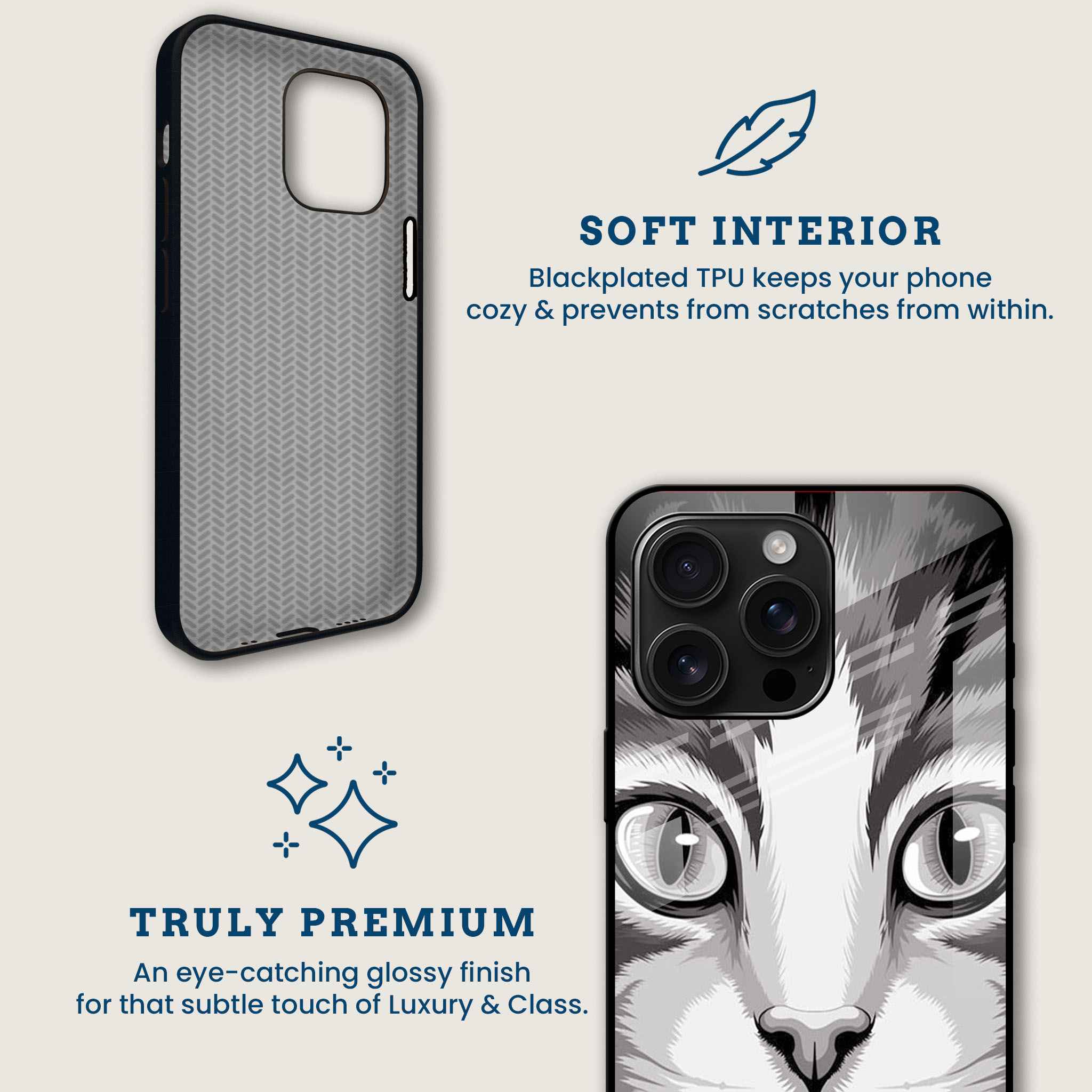 Hypnotic Cat Eyes Mobile Back Cover Brand Image