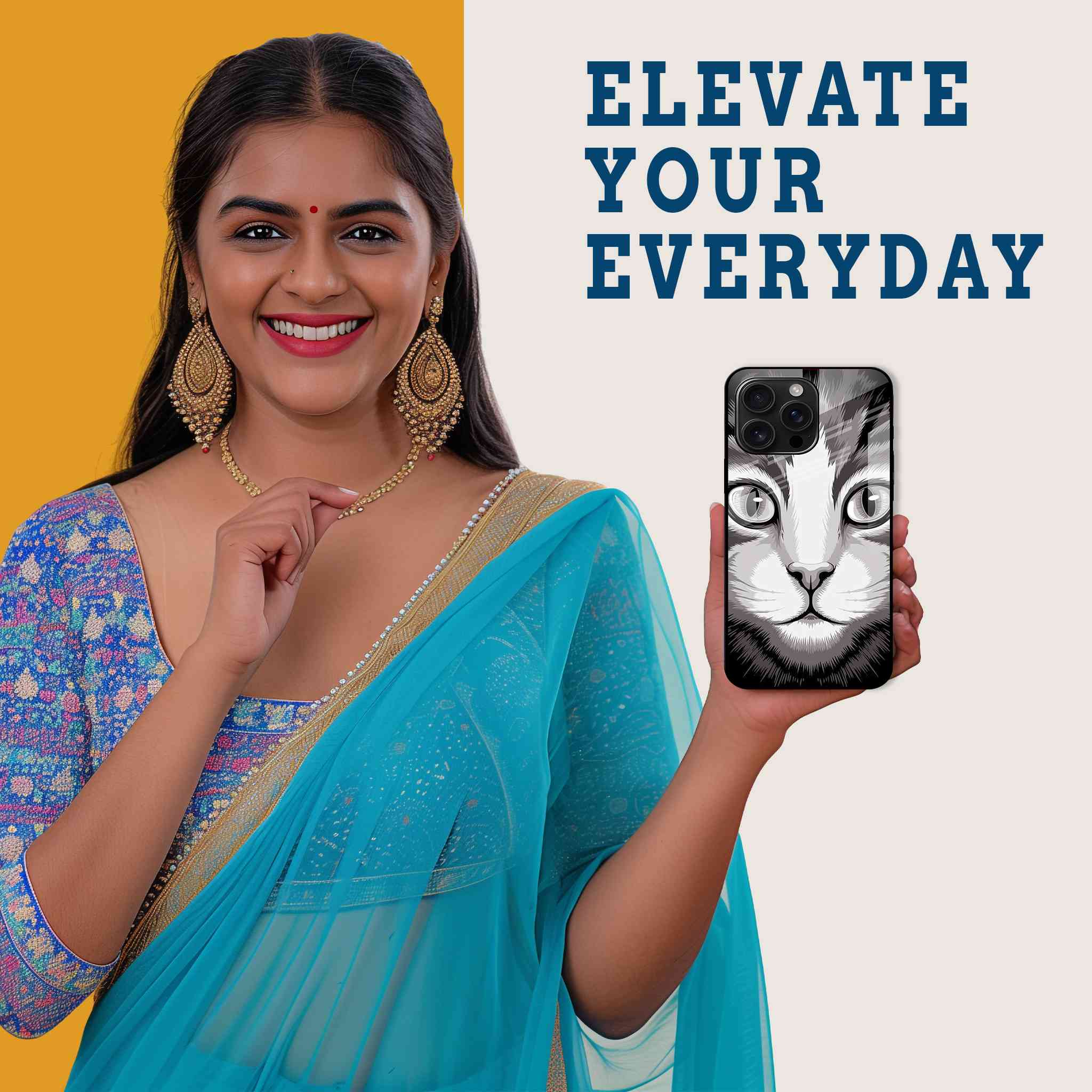 Hypnotic Cat Eyes Mobile Back Cover Woman Image
