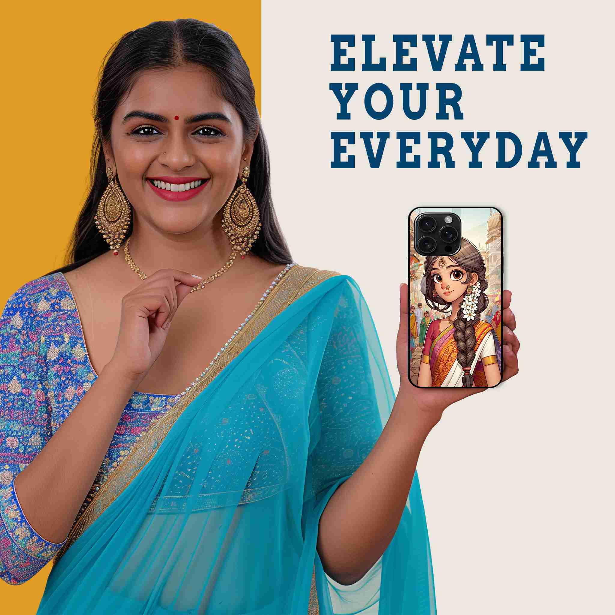 Indian Naari Mobile Back Cover Woman Image