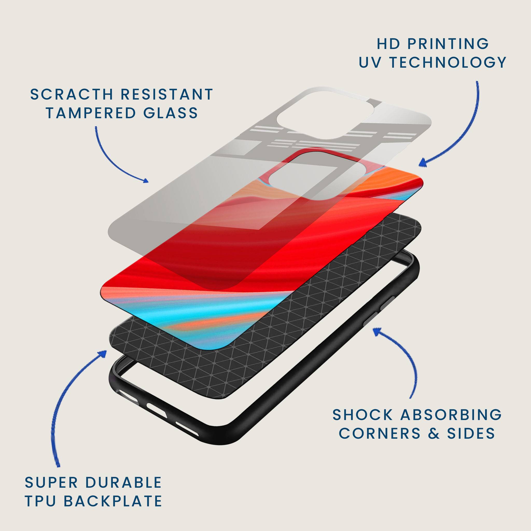 Inferno Swirl Mobile Back Cover Layer Image