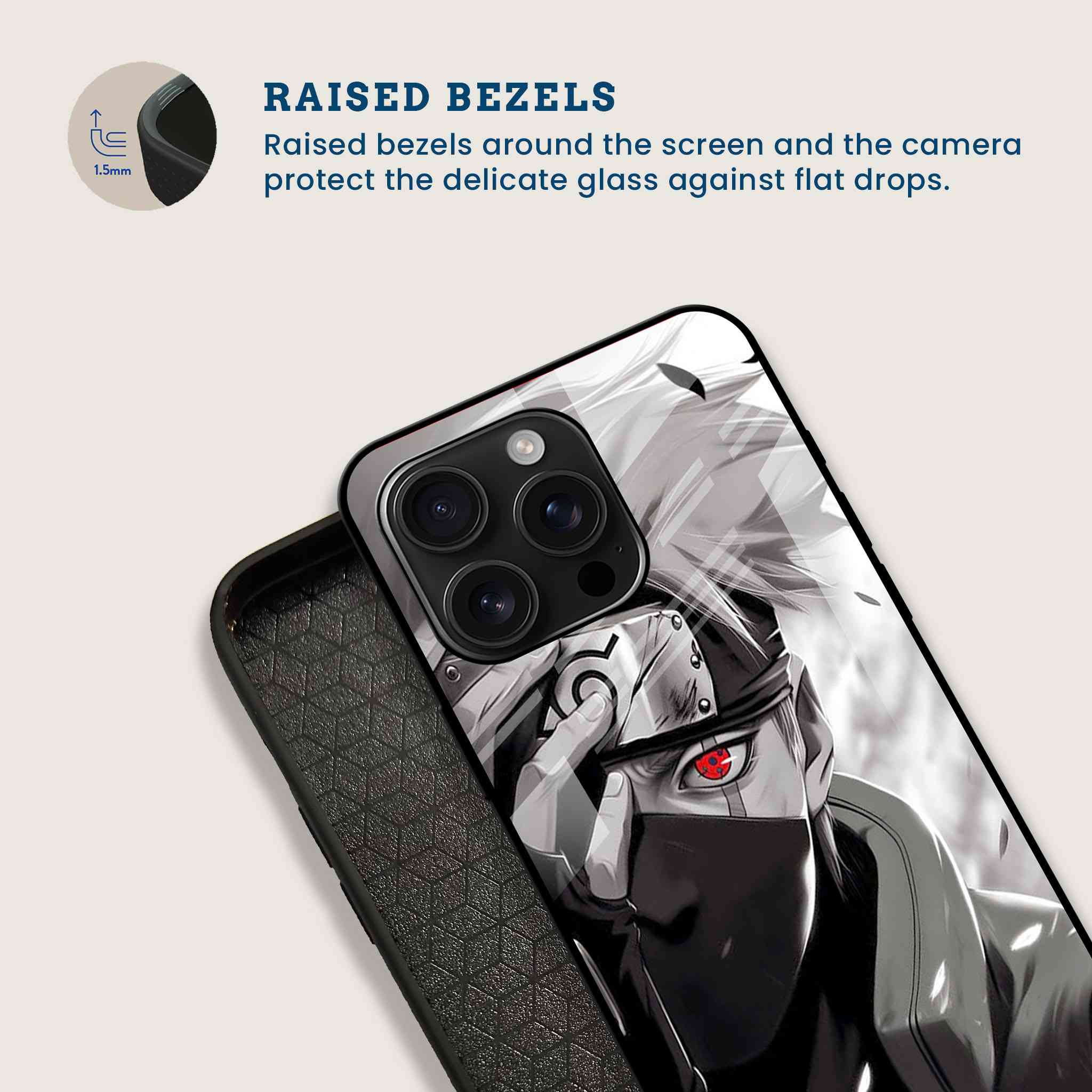 Kakashi Sharingan Mobile Back Cover Bezel Image