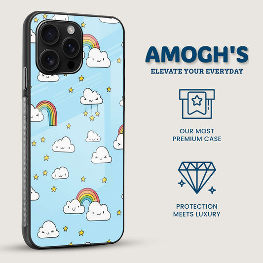 Kawaii Rainbow Sky Mobile Back Cover Side Image