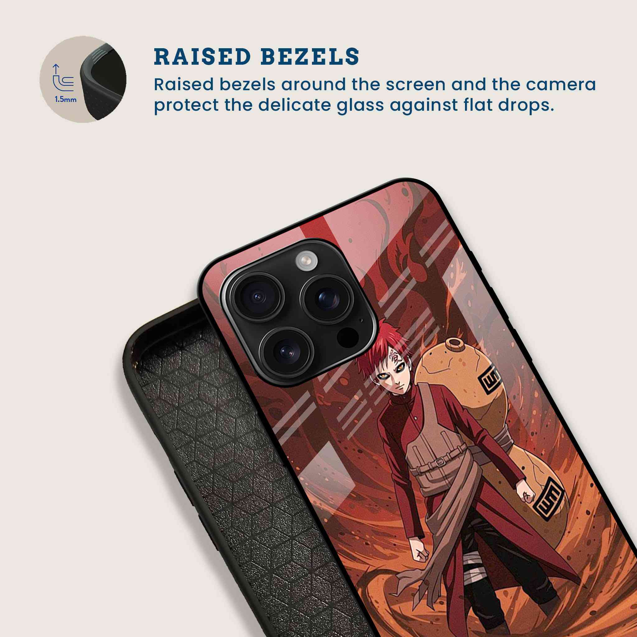 Kazekage Gaara Mobile Back Cover Bezel Image