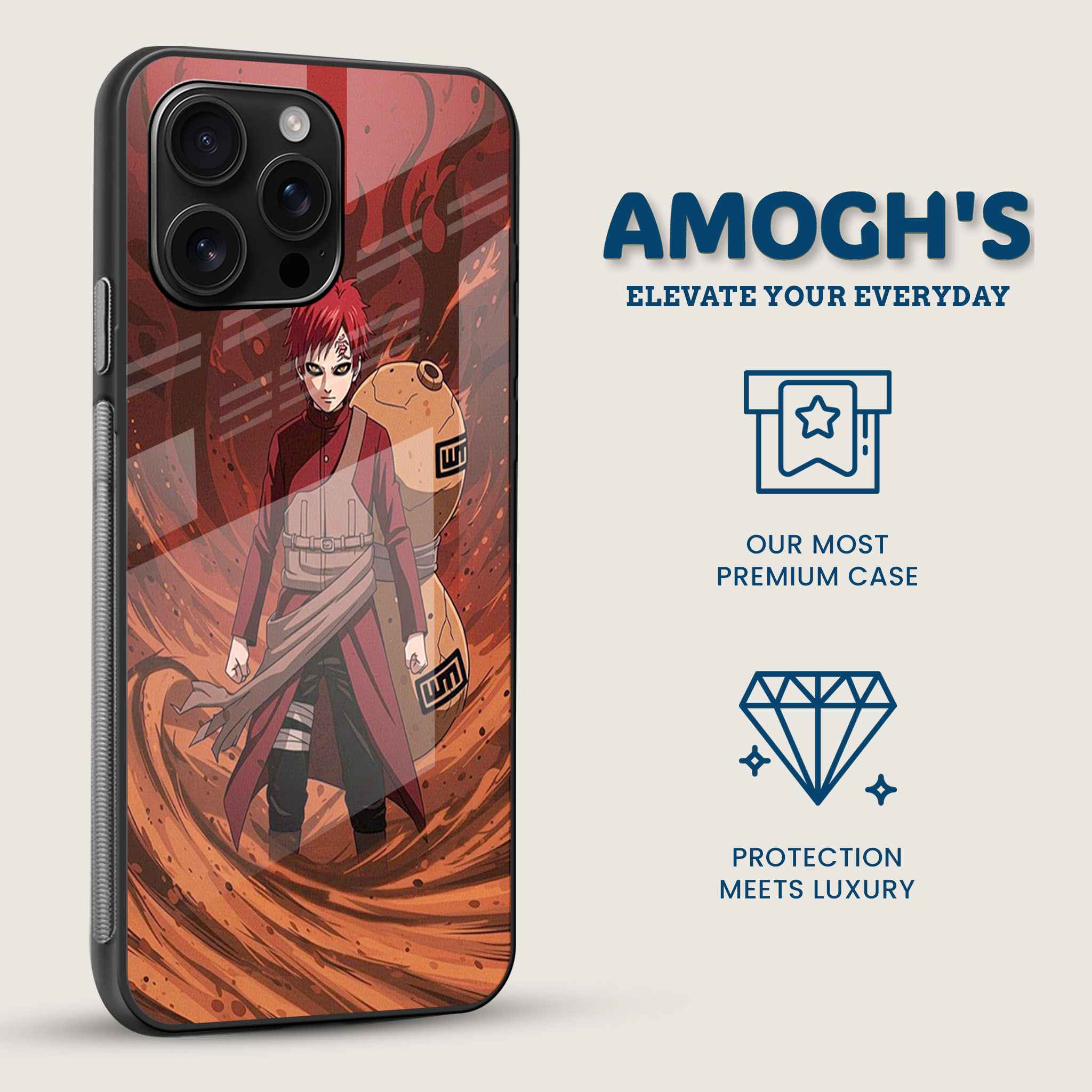 Kazekage Gaara Mobile Back Cover Side Image