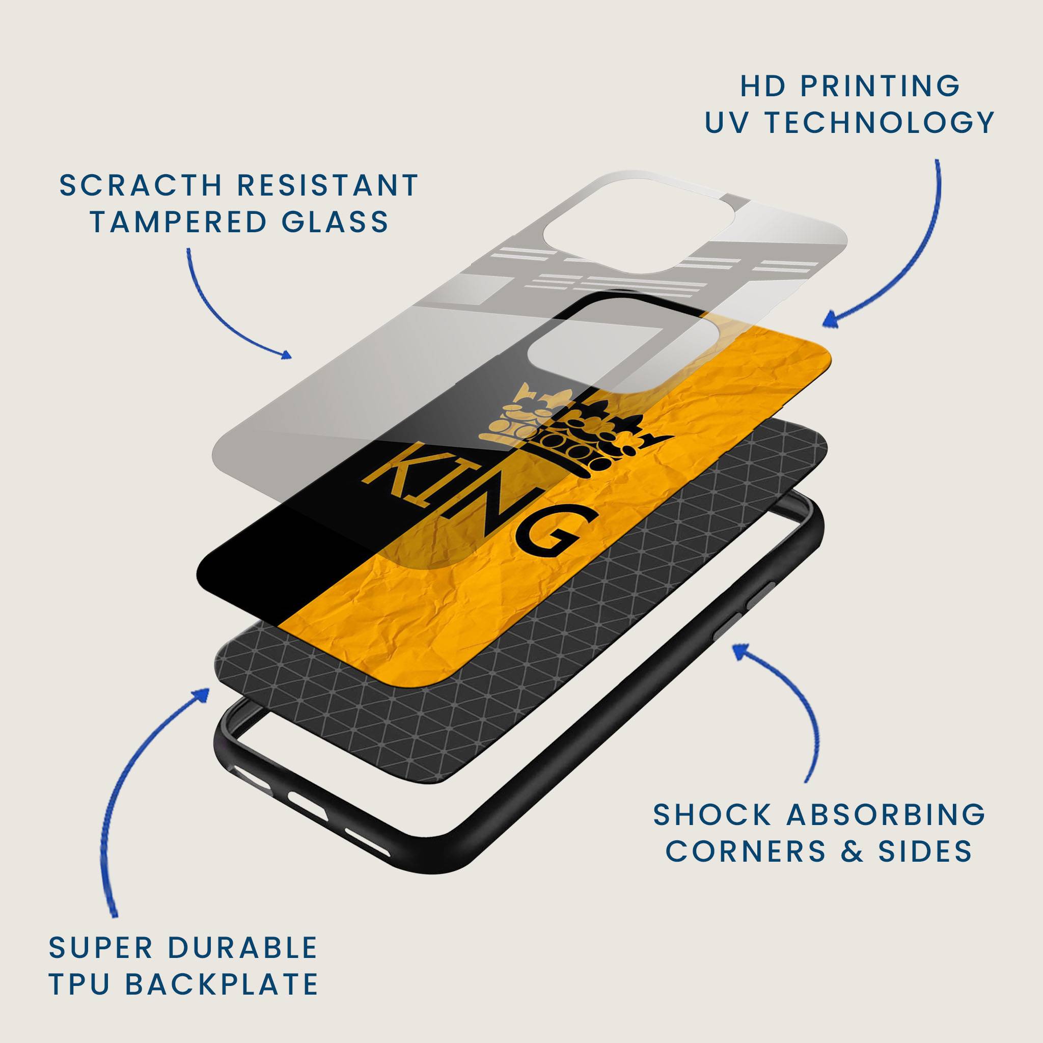 King Crown Mobile Back Cover Layer Image