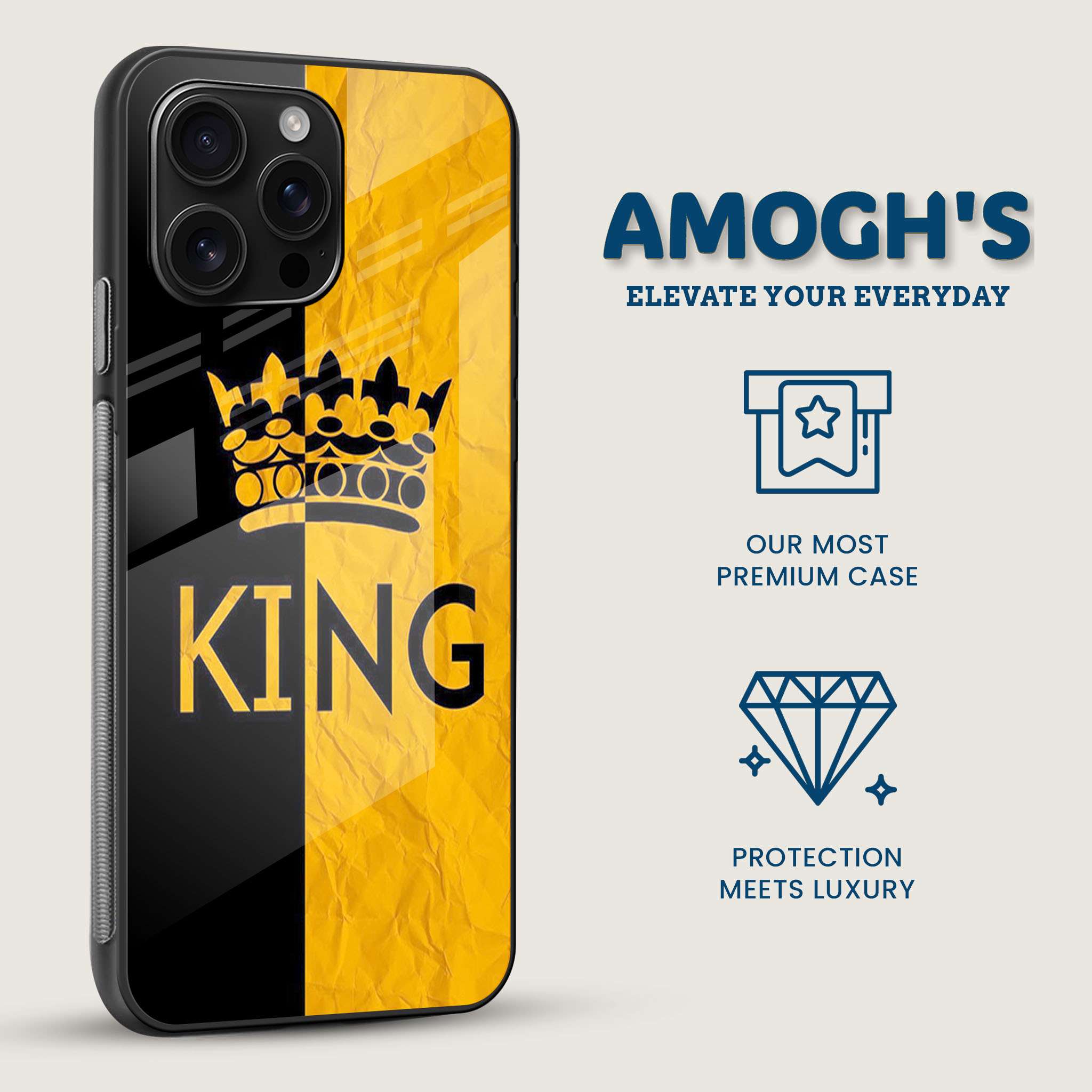 King Crown Mobile Back Cover Side Image