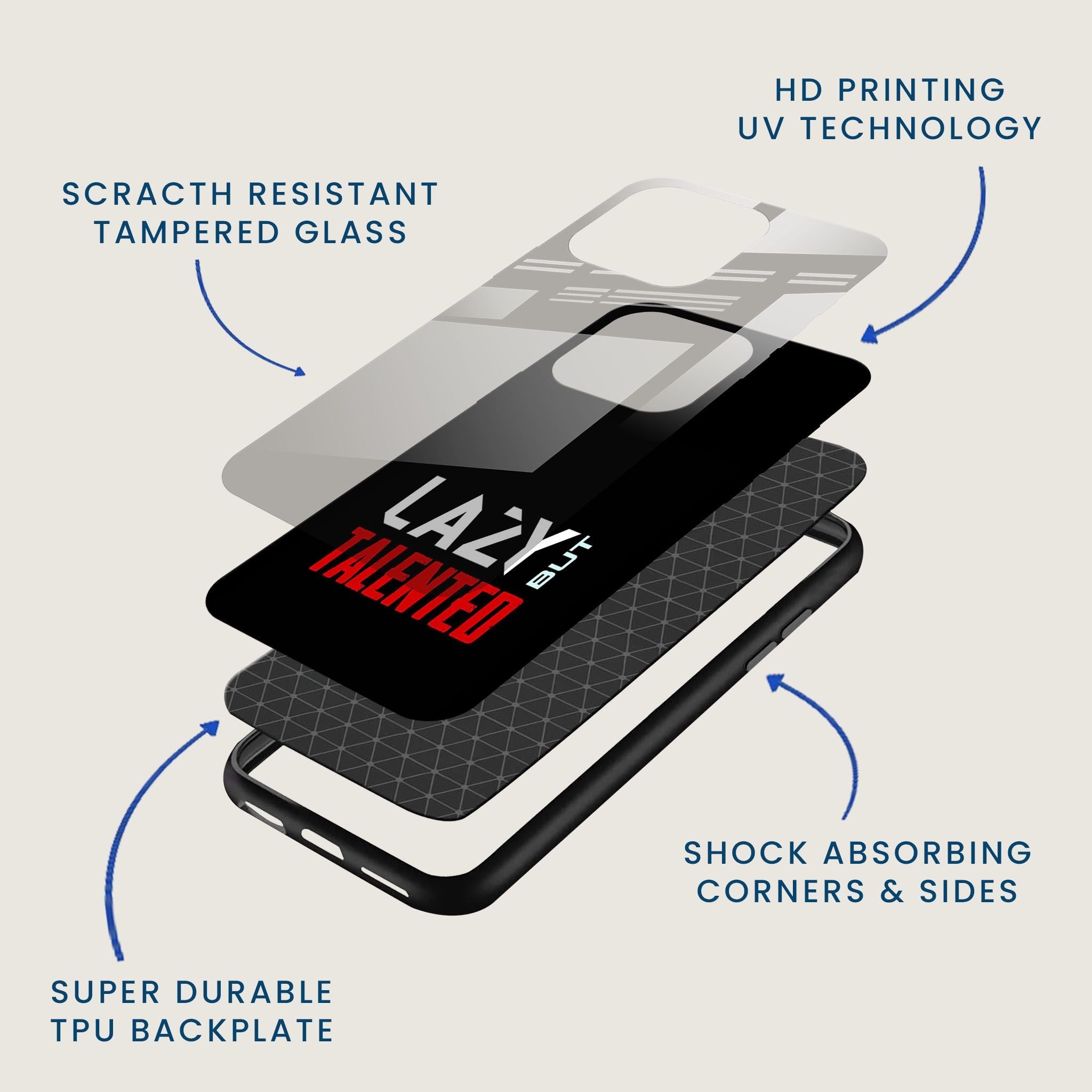 Lazy But Talented Mobile Back Cover Layer Image