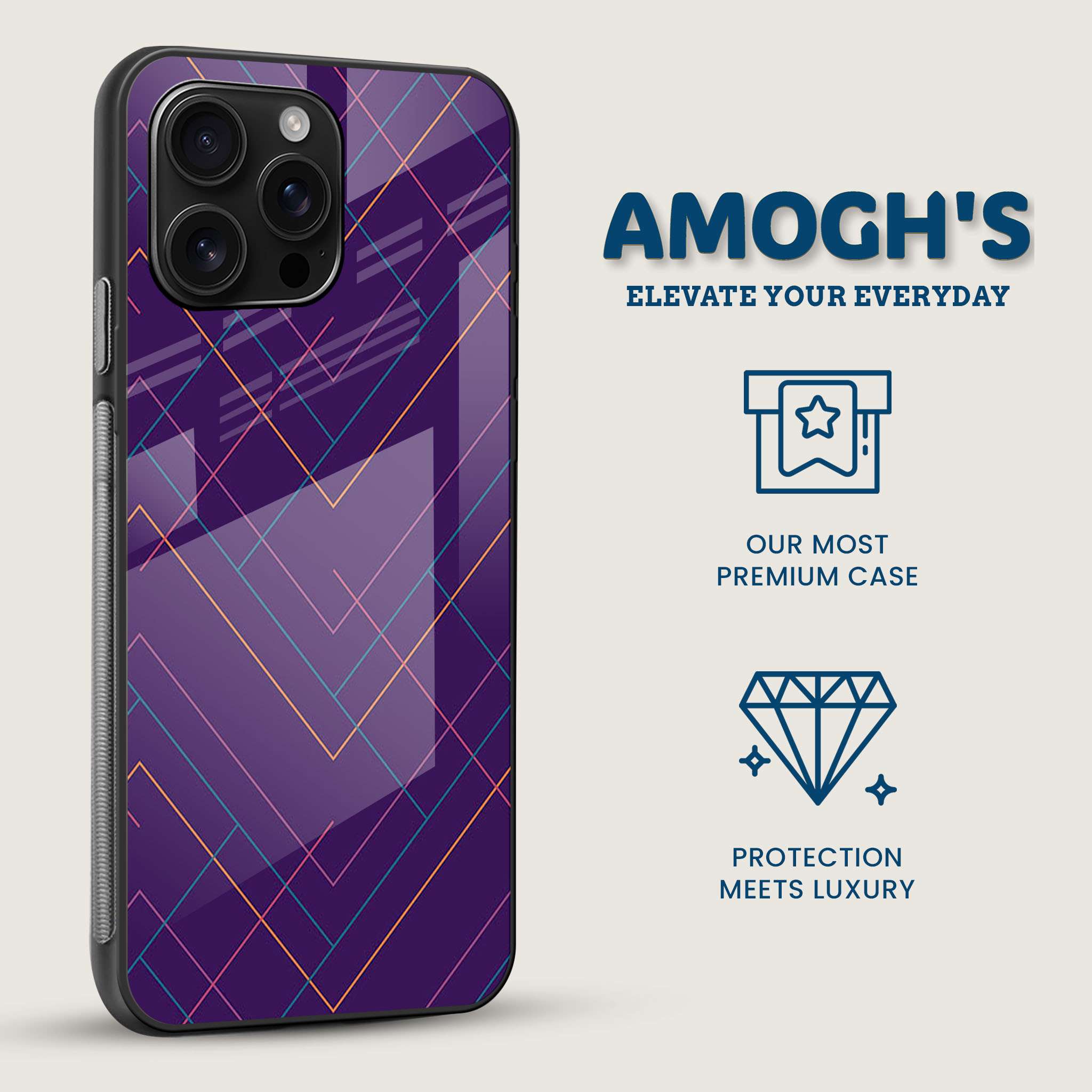 Line-it Modern Mobile Back Cover Side Image