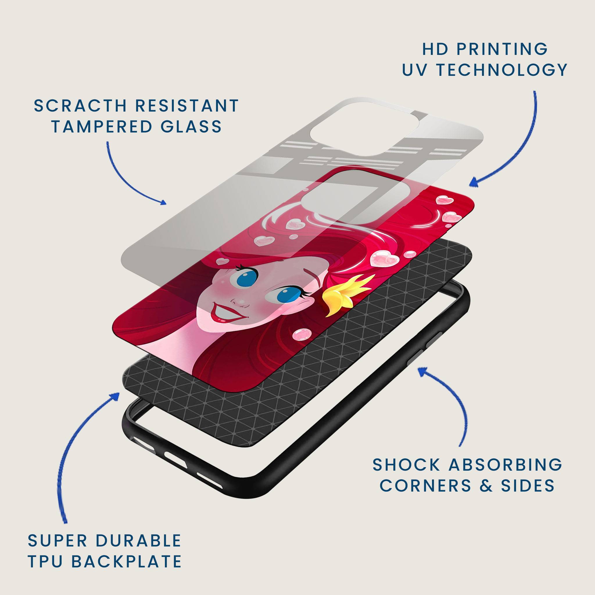 Little Mermaid Mobile Back Cover Layer Image