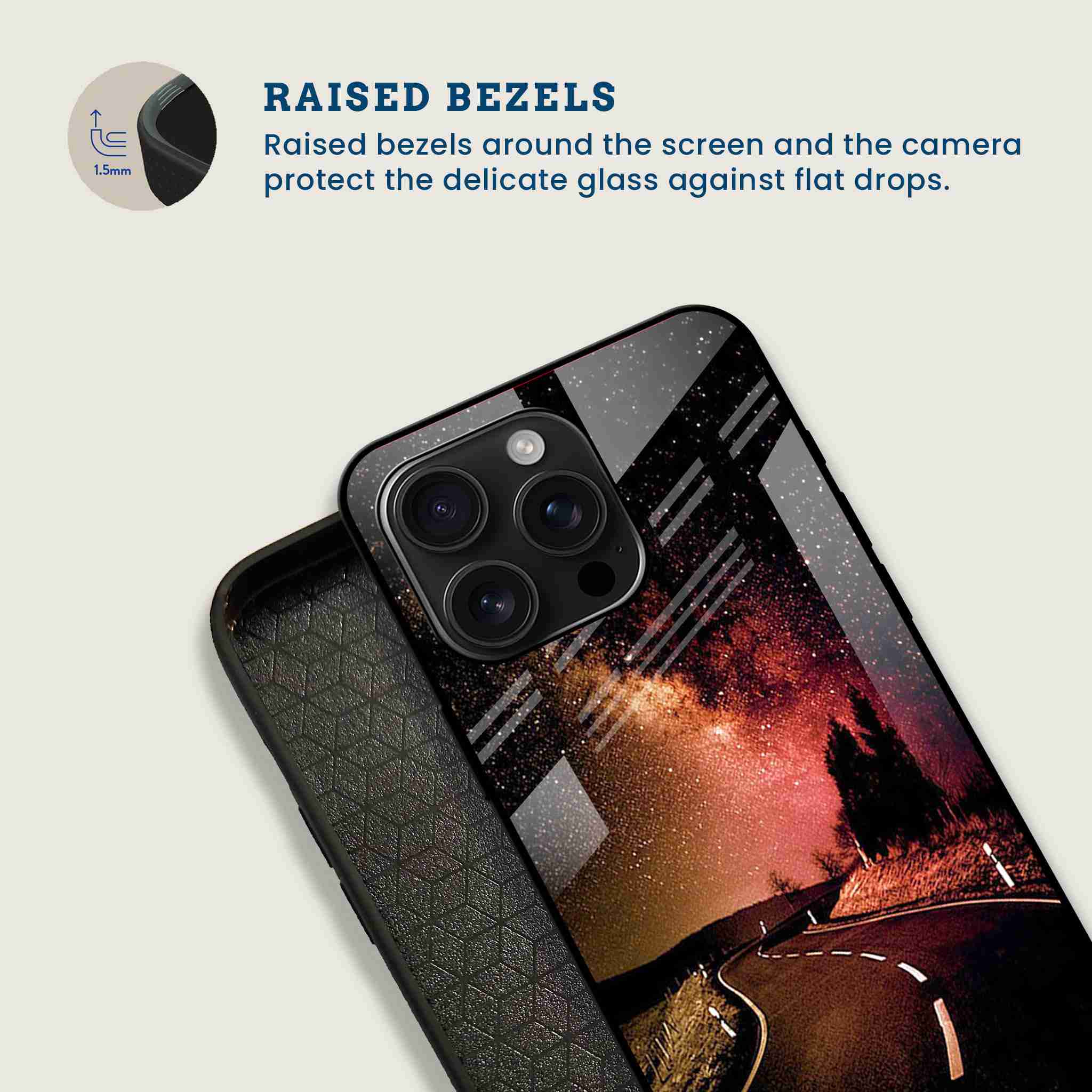 Long Starry Road Mobile Back Cover Bezel Image