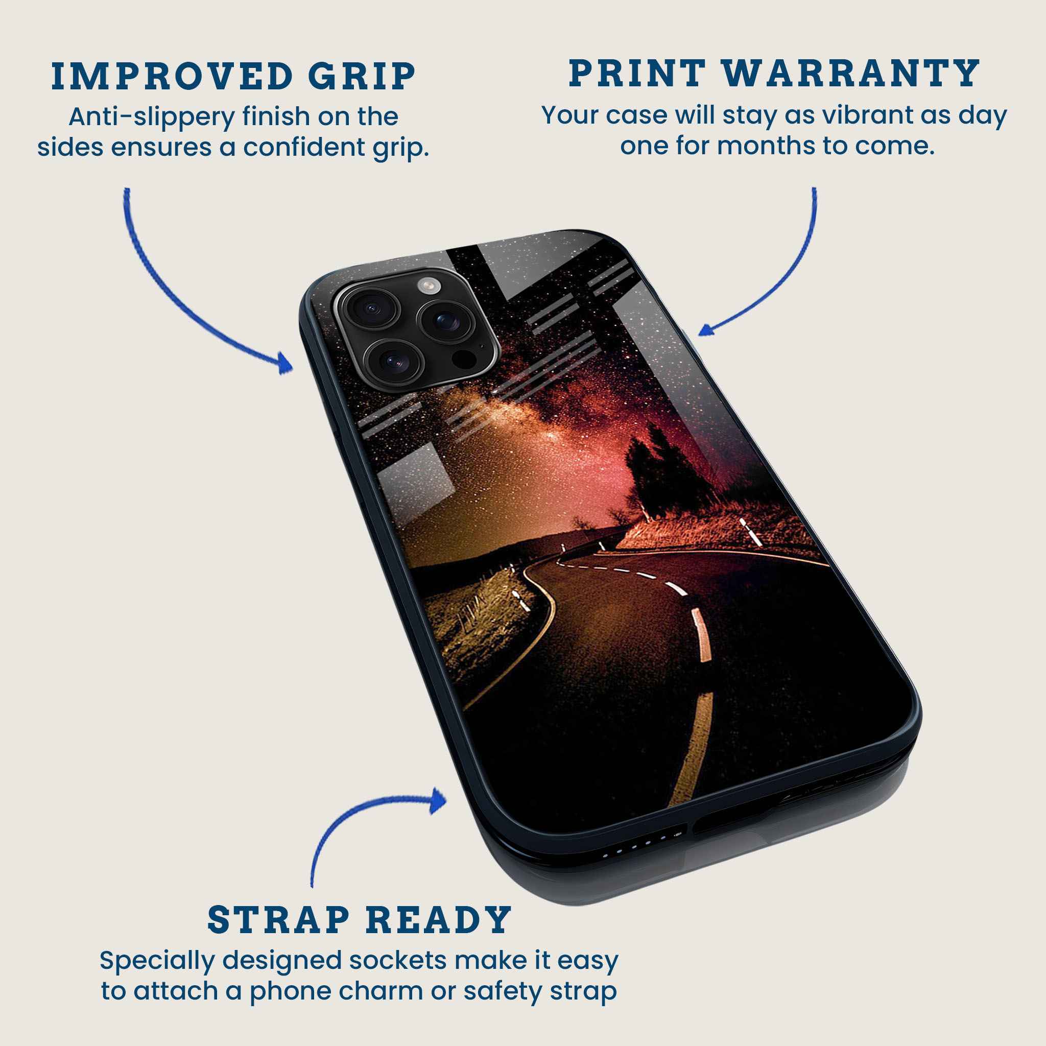Long Starry Road Mobile Back Cover Feature Image
