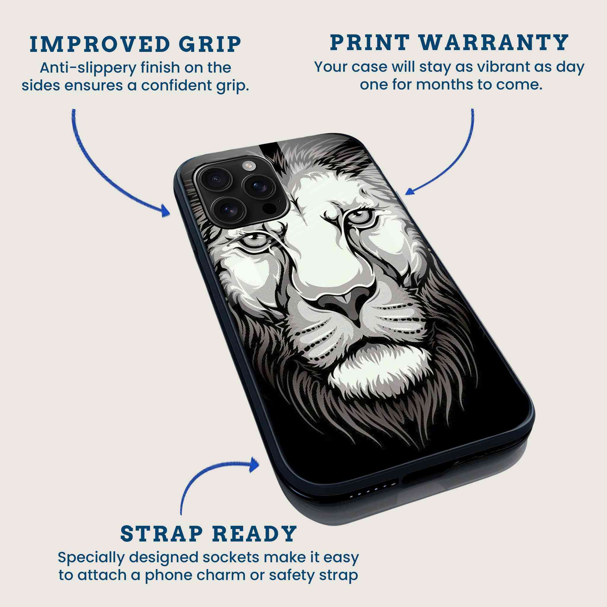 Majestic Lion Mobile Back Cover Feature Image