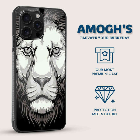 Majestic Lion Mobile Back Cover Side Image