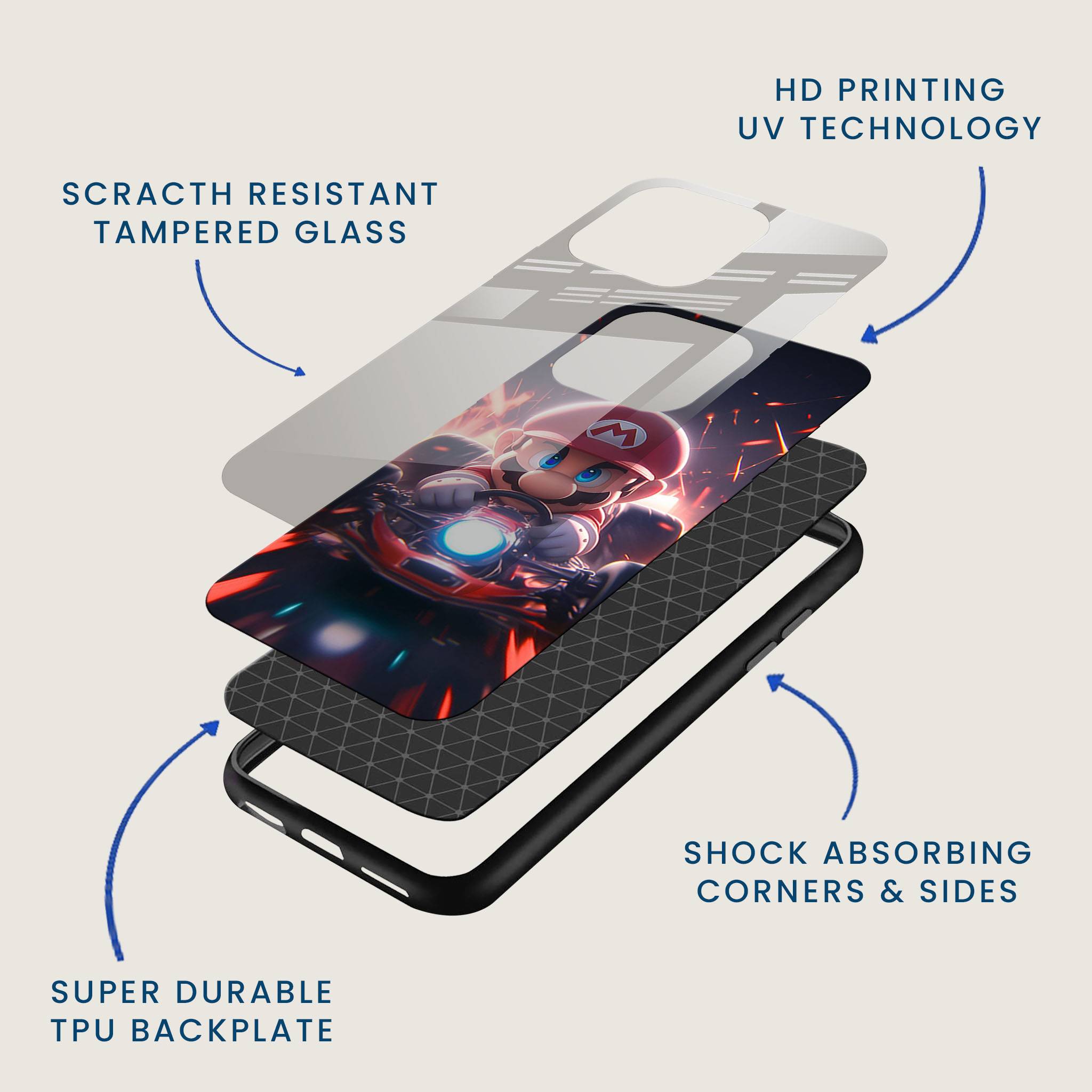 Mario Kart Mobile Back Cover Layer Image