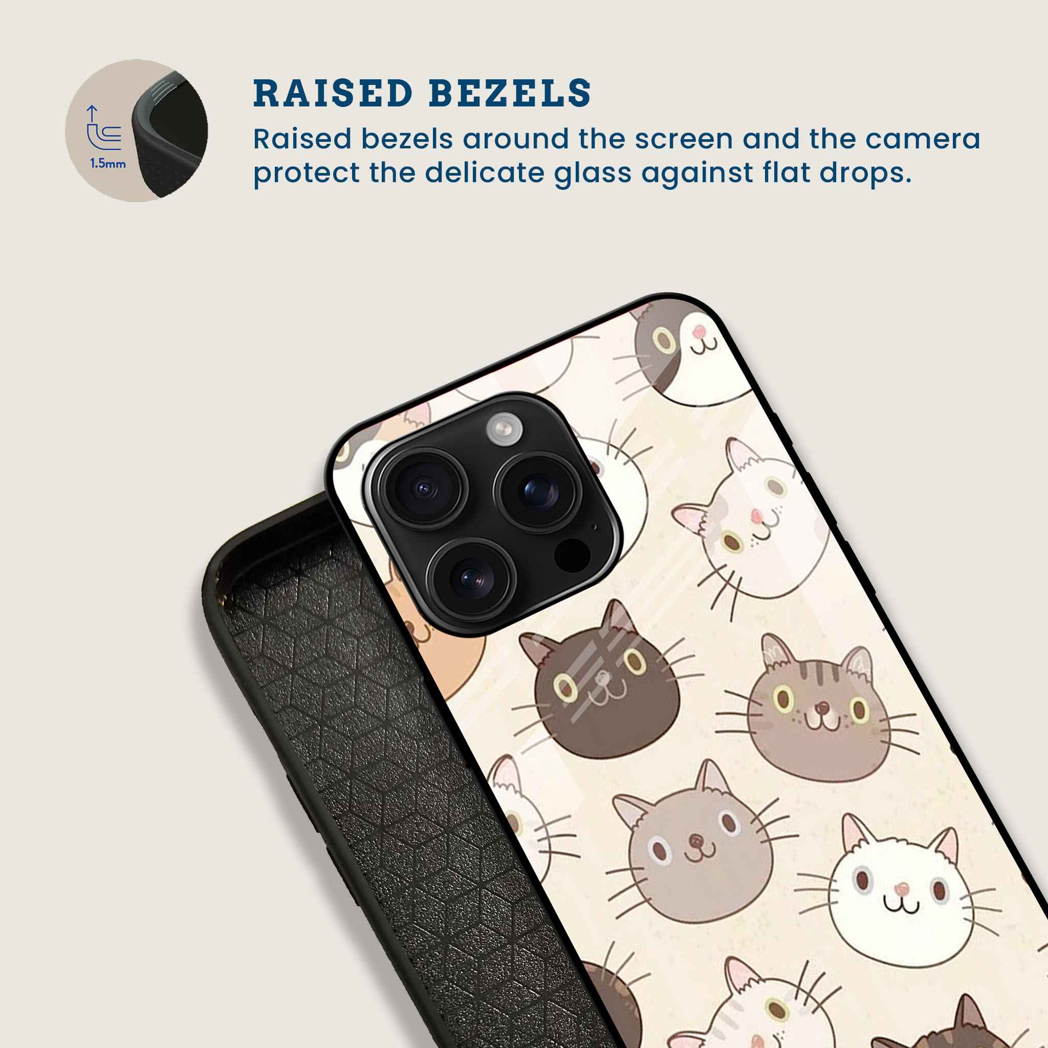Meow Kitty Mobile Back Cover Bezel Image