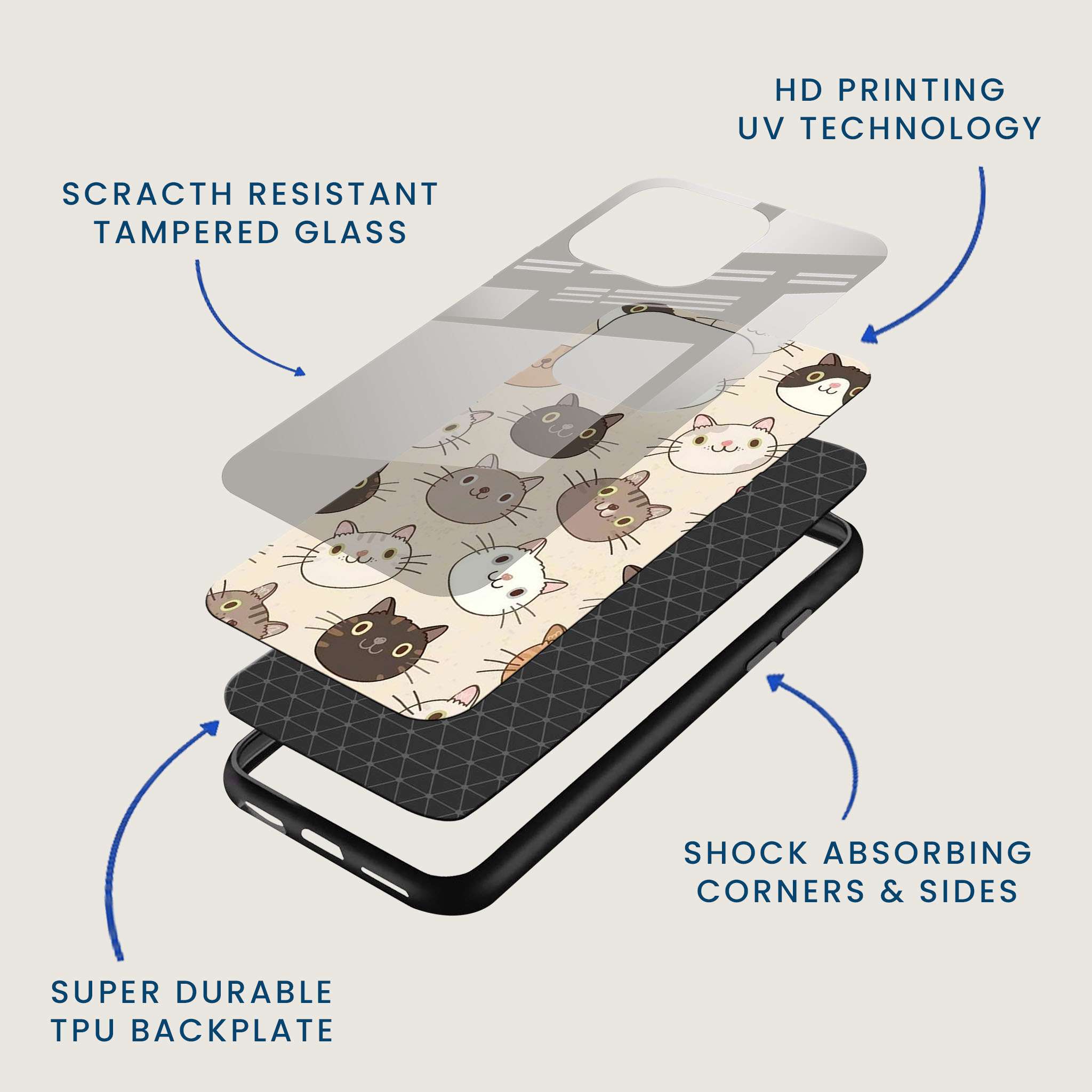 Meow Kitty Mobile Back Cover Layer Image