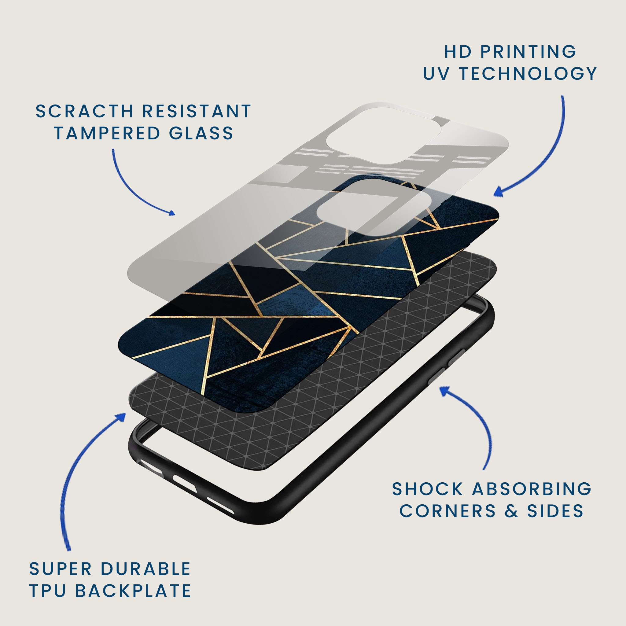 Midnight Diamonds Mobile Back Cover Layer Image