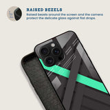 Mint Stripe Mobile Back Cover Bezel Image