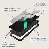 Mint Stripe Mobile Back Cover Layer Image