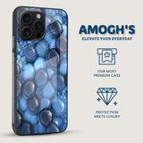 Modern Blue Pebble Mobile Back Cover Side Image