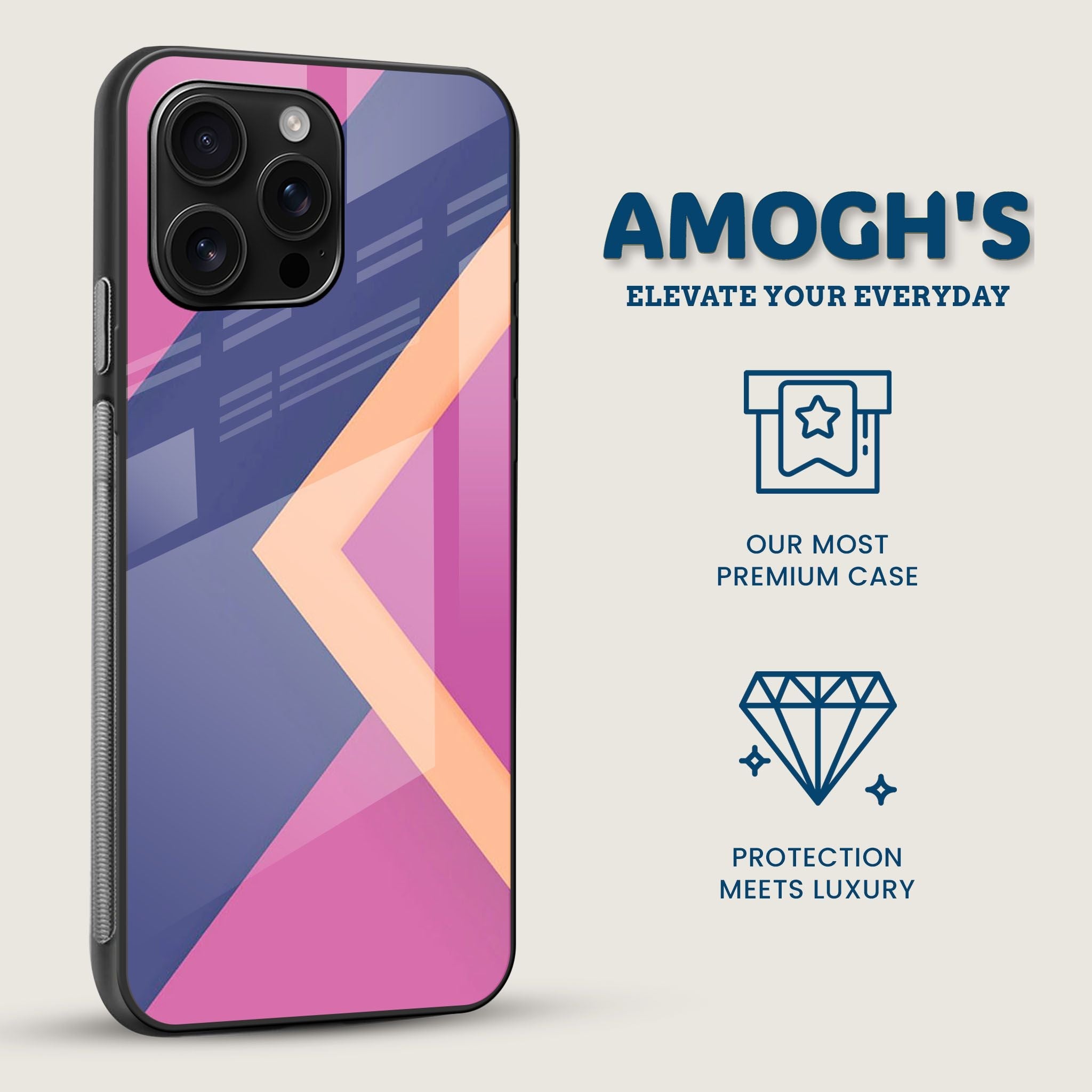 Modern Chevron Chic Mobile Back Cover Side Image