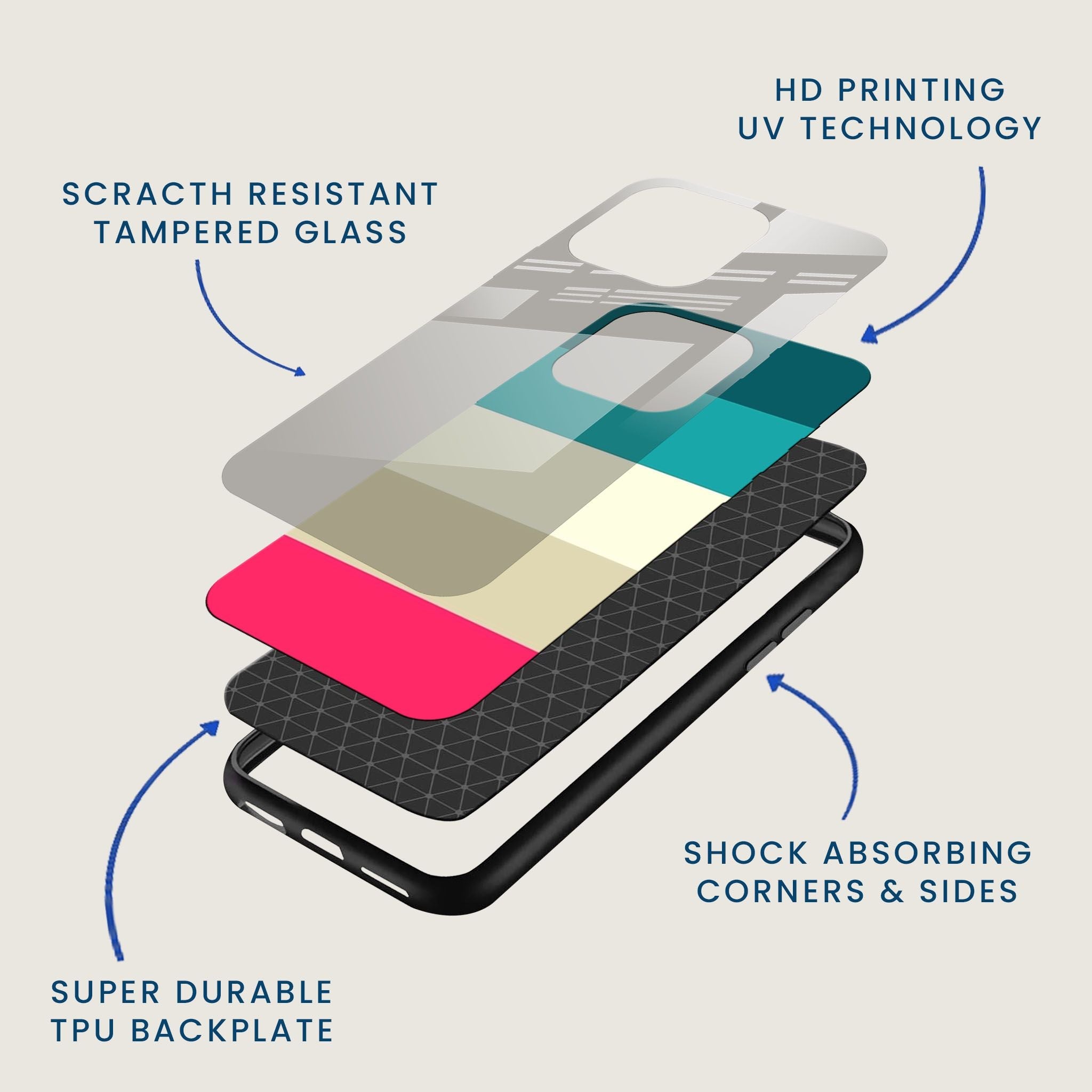 Modern Fluid Vibes Mobile Back Cover Layer Image