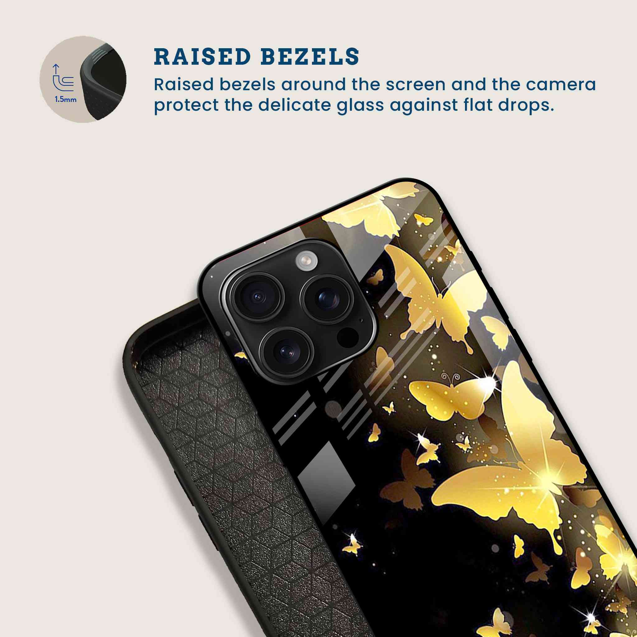 Monarch Shine Butterfly Back Cover Bezel Image