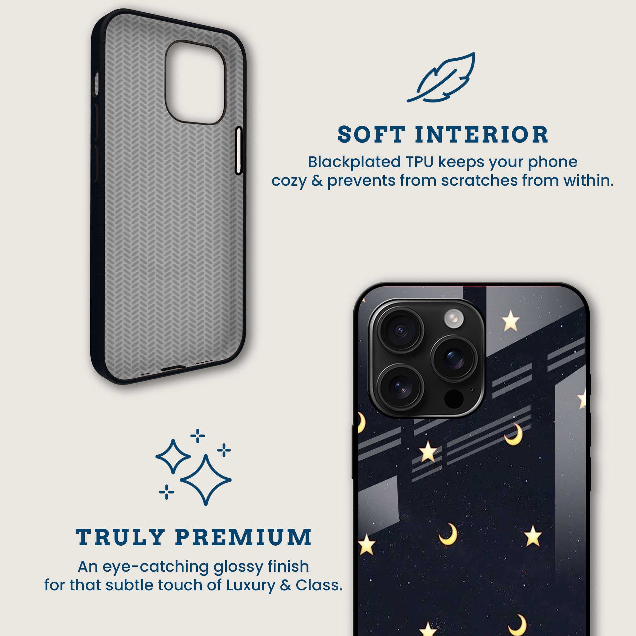 Moon Star Mobile Back Cover Brand Image