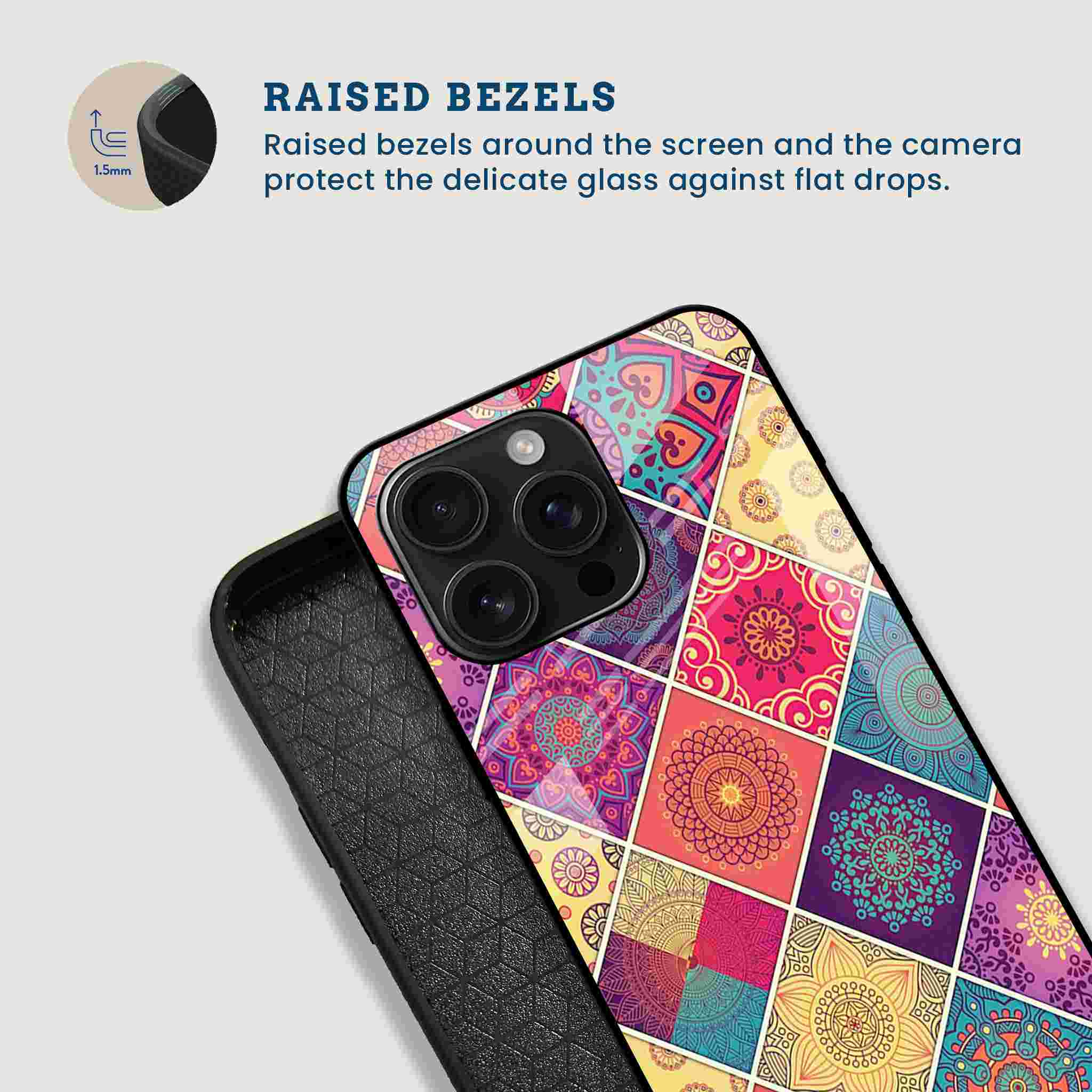 Mosaic Mandala Mobile Back Cover Bezel Image