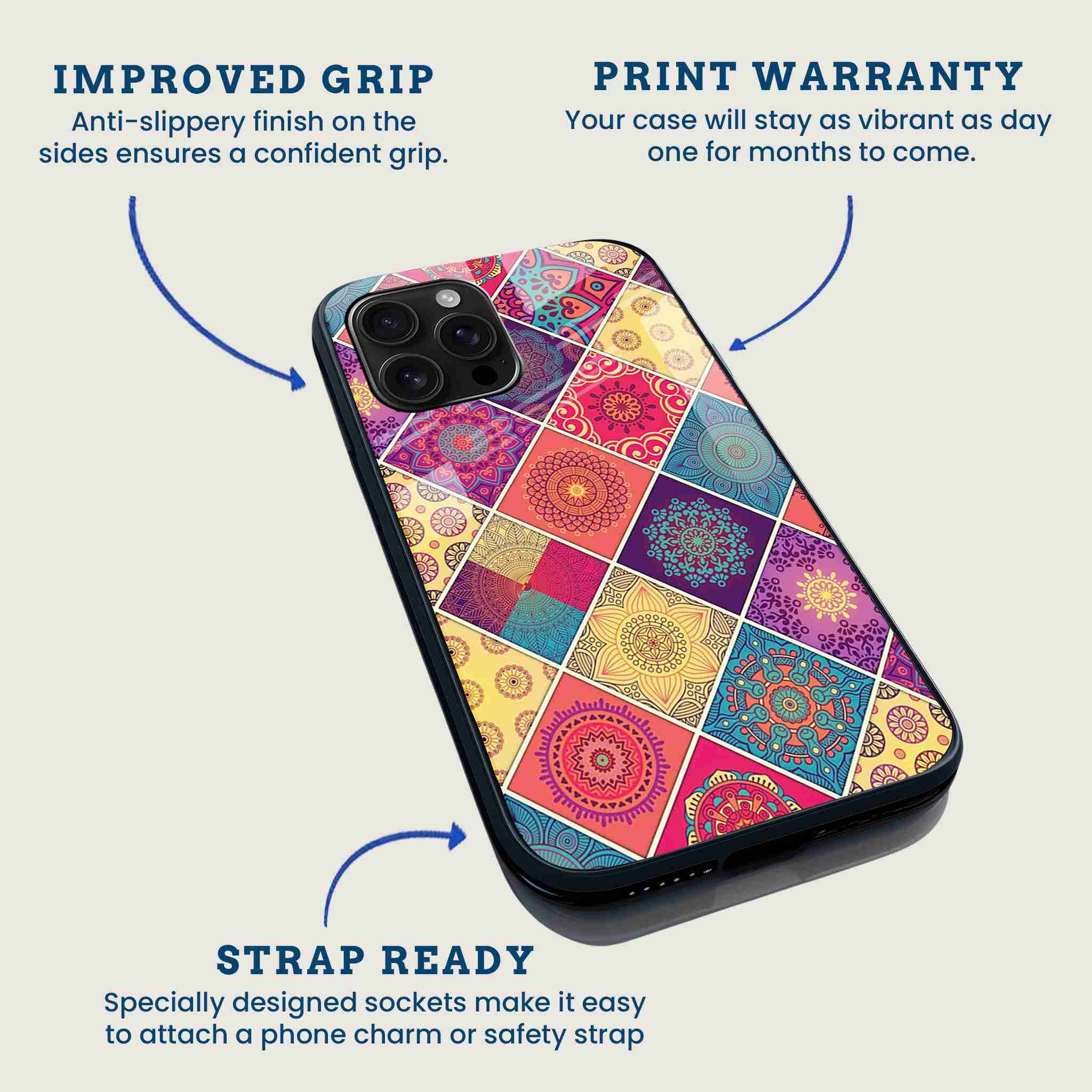 Mosaic Mandala Mobile Back Cover Feature Image